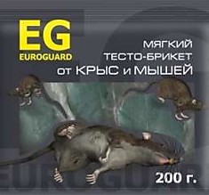 Мыши EUROGUARG тесто-брикет 200г крыс мышей 1/50
