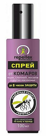 Комары спрей от комаров  Repellex 100мл 1/30